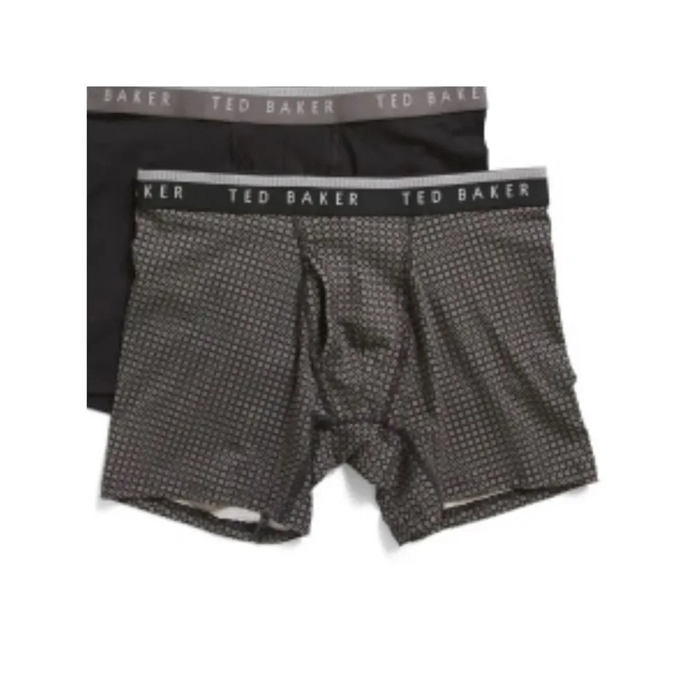 Ted Baker 4 Pack Soft Cotton Stretch Black Gray Boxer Briefs